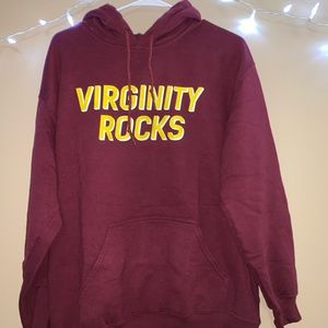 Virginity Rocks Maroon Sweatshirt